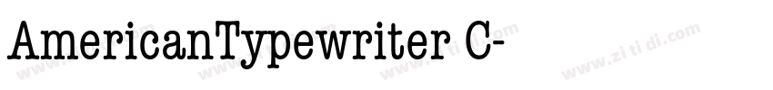 AmericanTypewriter C字体转换